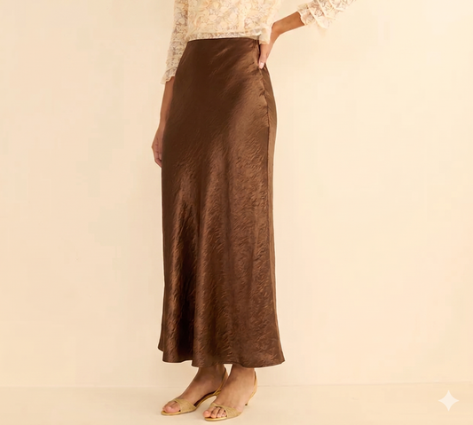 Glossy Satin Midi Skirt by Kalamet - product image 1
