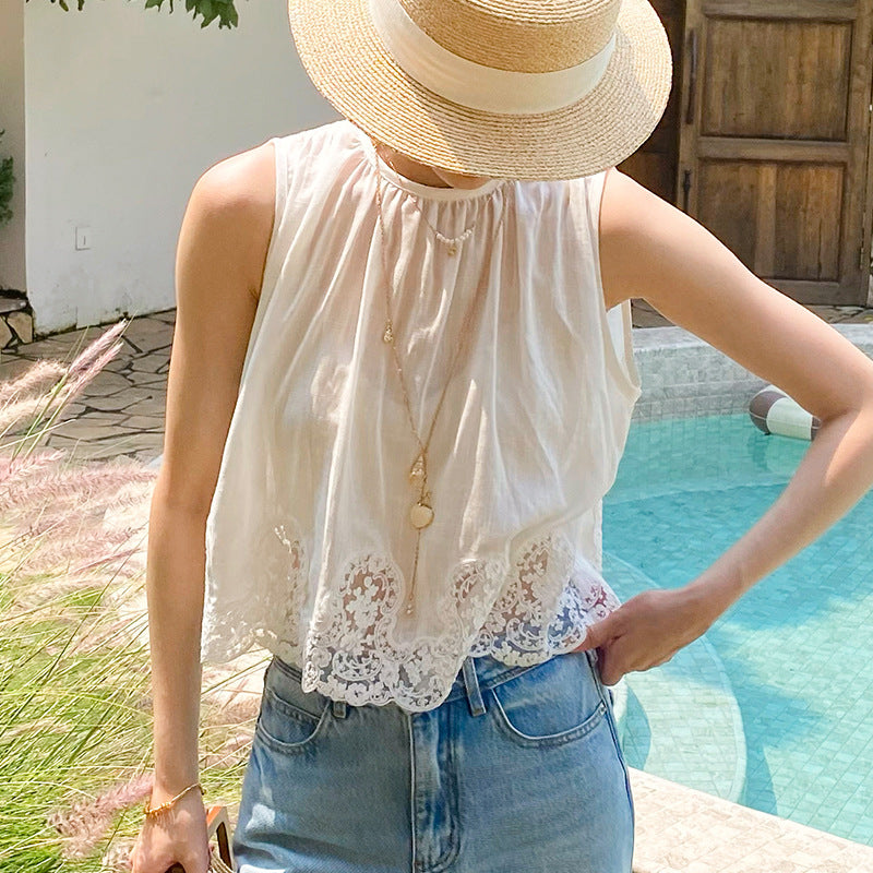 Lace Trim Blouse