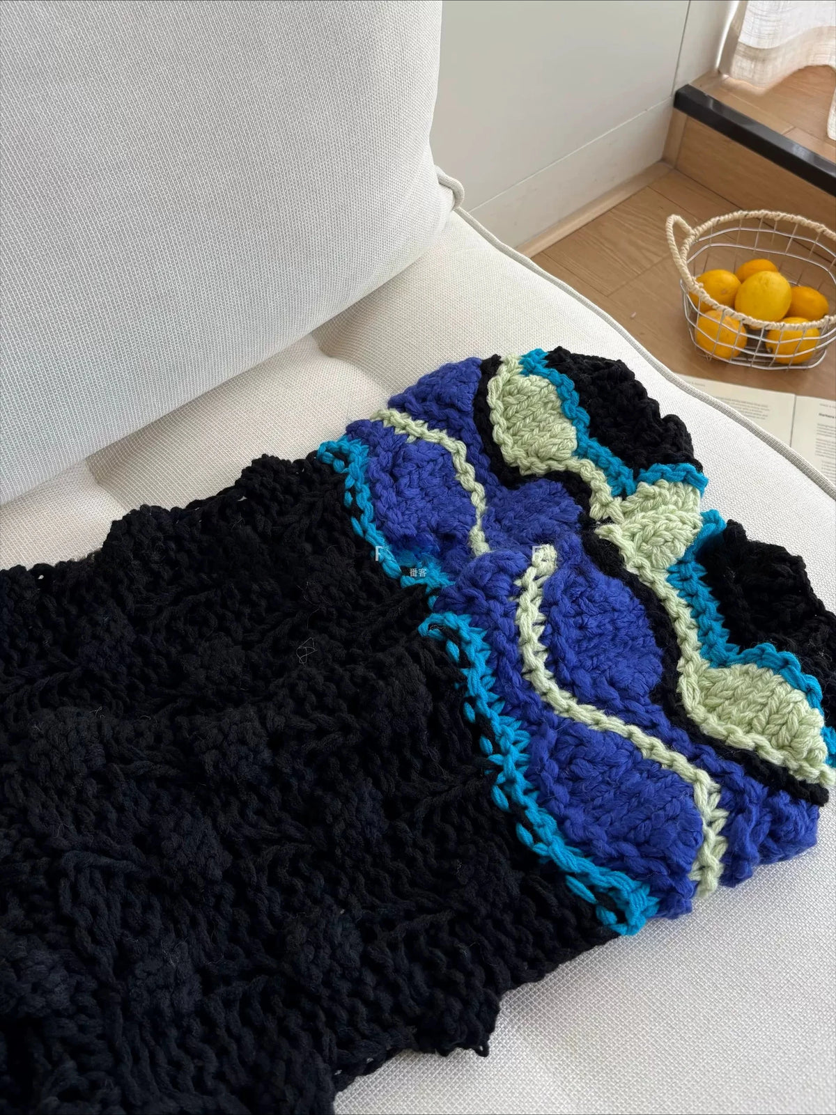 The Midnight Wave Hand-Knit Cardigan