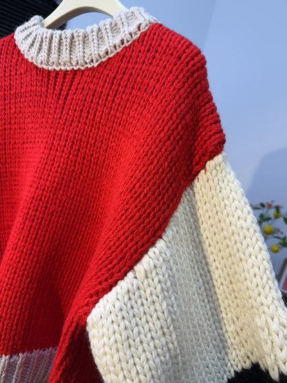 The Ember Colorblock Hand-Knit Sweater