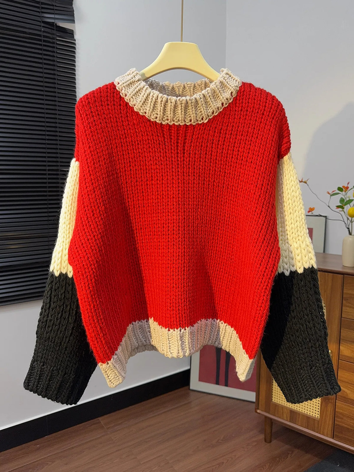 The Ember Colorblock Hand-Knit Sweater