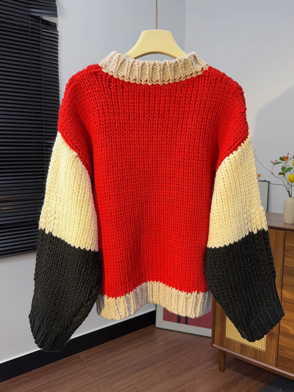 The Ember Colorblock Hand-Knit Sweater