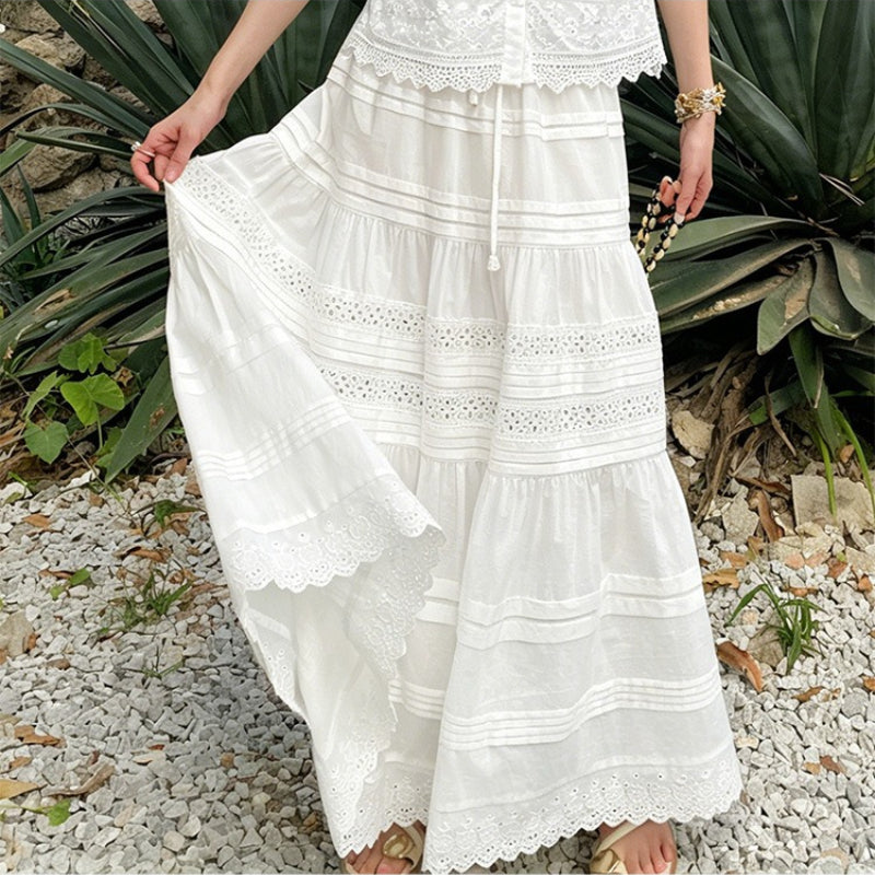 Riviera Cotton Lace Sleeveless Blouse